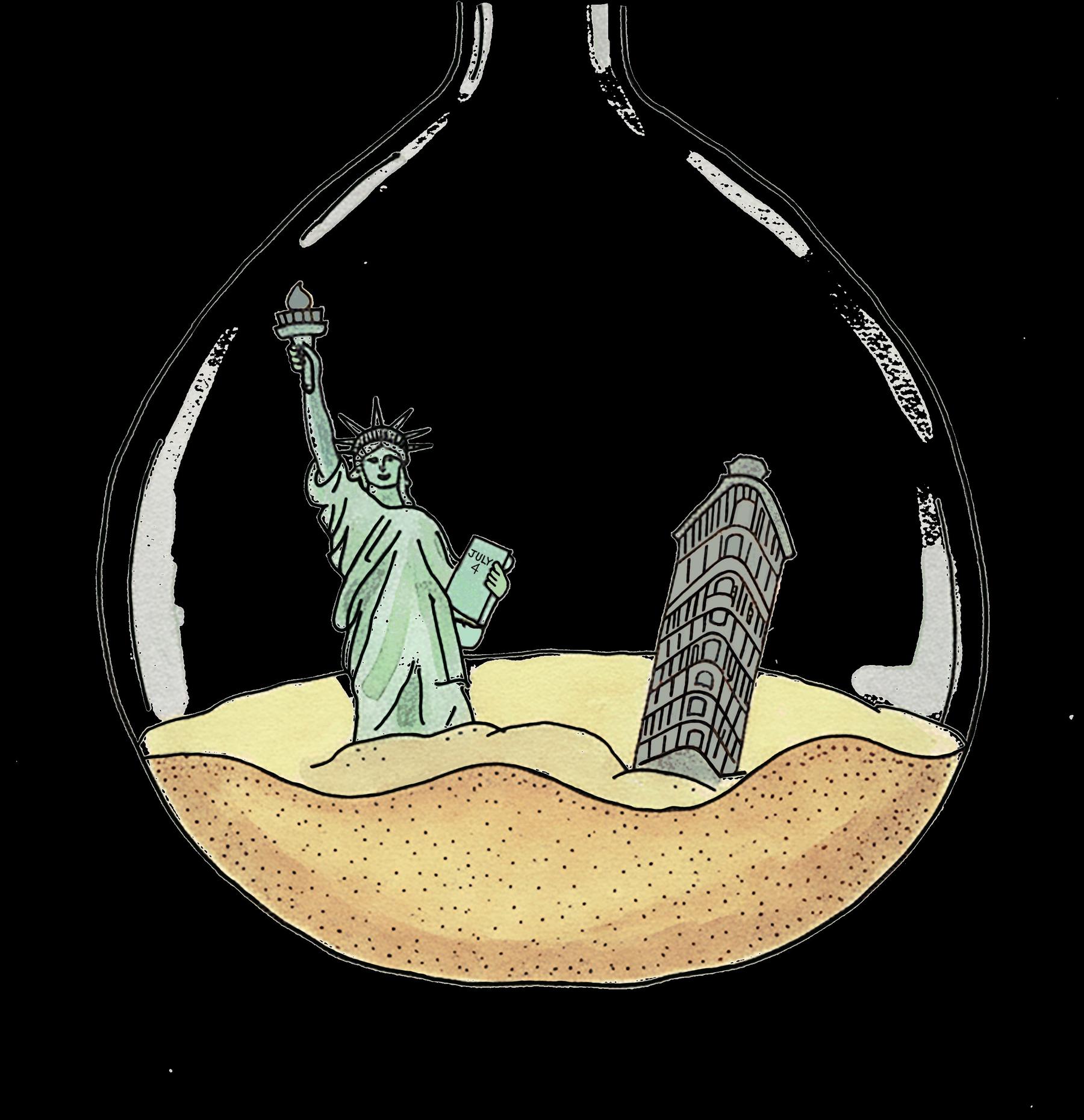Statue of Liberty in a glass globe